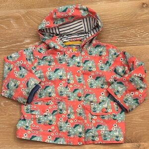 Baby Boden Floral Hooded Jacket - Pink and Blue
